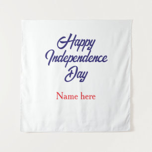 Tapete De Parede feliz dia da independência vermelho azul nome amer