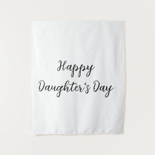 Tapete De Parede Feliz dia das filhas texto simples mínimo adiciona