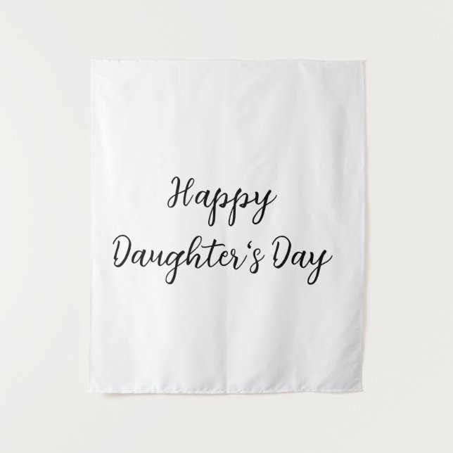 Tapete De Parede Feliz dia das filhas texto simples mínimo adiciona (Frente)