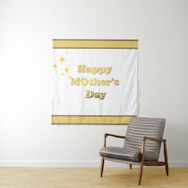 Tapete De Parede Feliz dia das mães. Grafia simples em ouro