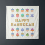Tapete De Parede Feliz Hanukkah Sonhos e Estrelas<br><div class="desc">Um design de Hanukkah feliz e geométrico com sonhos e estrelas coloridos. Um design moderno,  não tradicional,  com sonhos estilizados e estrelas de formas de David.</div>