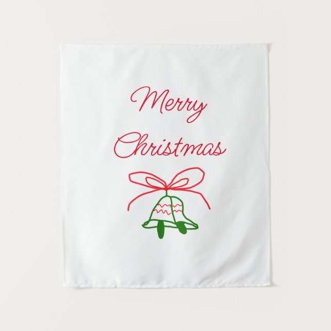 Tapete De Parede Feliz Natal arco verde-jingle na moda (Frente)