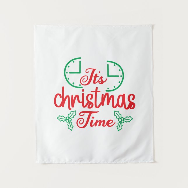Tapete De Parede Feliz Natal É Época de Natal (Frente)