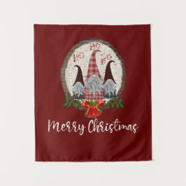 Tapete De Parede Feliz Natal Gnomos Vermelho, Russo, Xadrez, Trendê