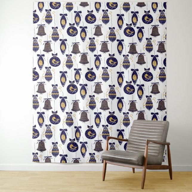 Tapete De Parede Feliz Padrão de Natal (In Situ)