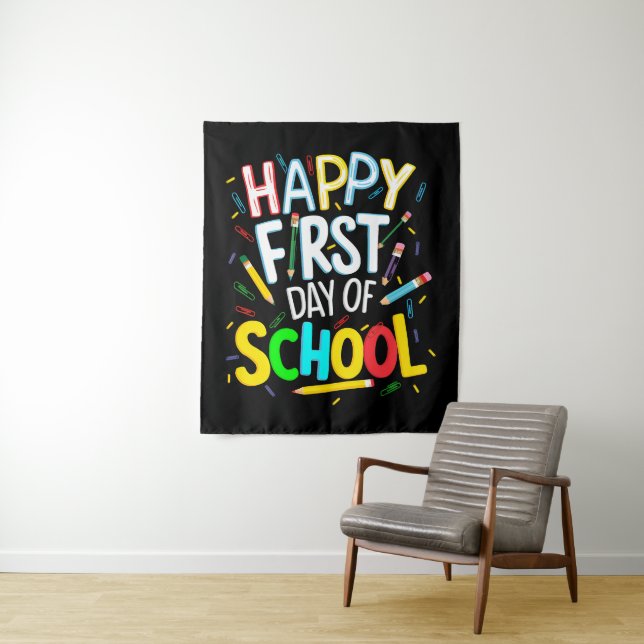 Tapete De Parede Feliz Primeiro Dia de Volta às Aulas (In Situ)