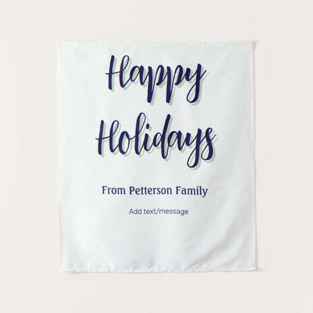 Tapete De Parede Felizes feriados azuis na moda (Frente)