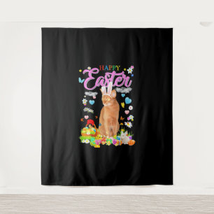 Tapete De Parede Felz pascoa Bunny Abyssinian Cat
