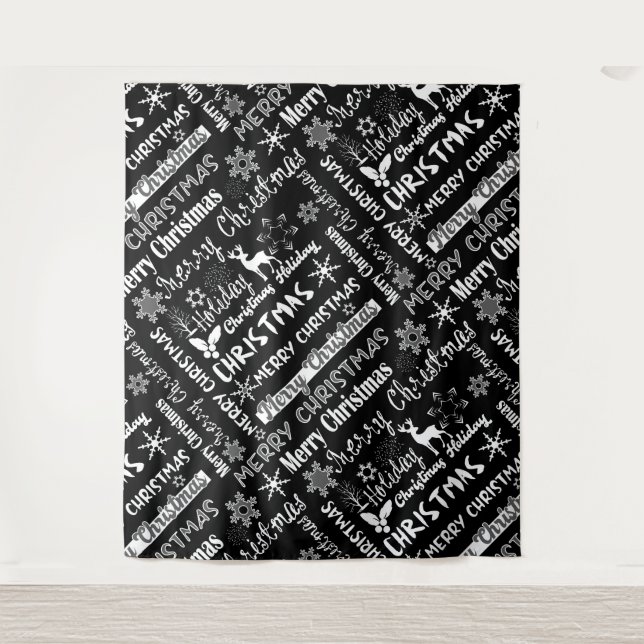 Tapete De Parede Férias de Natal, padrão de Natal (Frente)