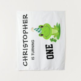 Tapete De Parede Festa da Rã Primeiro Aniversário Sapo Verde da Cip