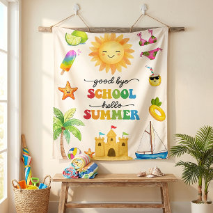 Tapete De Parede Festa de Adeus à Escola e Olá Verão