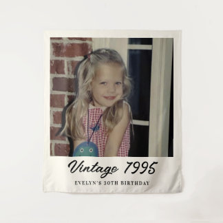 Tapete De Parede Festa de Aniversário com Foto Vintage Personalizad