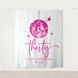 Tapete De Parede Festa de aniversário de 30 anos de Bola Disco 3-Ro