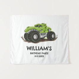 Tapete De Parede Festa de Aniversário de Monster Truck Minimal Aniv