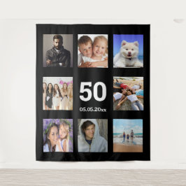 Tapete De Parede Festa de aniversário personalizada colagem de foto