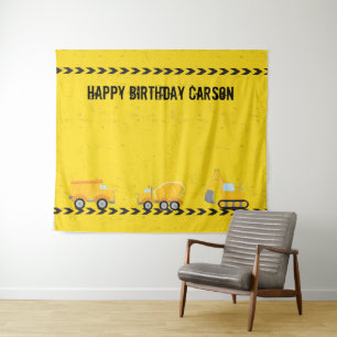 Tapete De Parede Festa de Aniversário Personalizada de Veículo de C