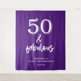 Tapete De Parede Festa de aniversário roxa 50