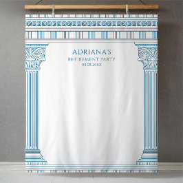 Tapete De Parede Festa de Aposentadoria Grega com colunas de templo