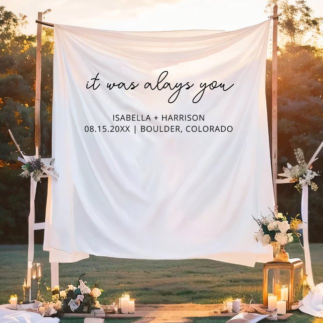Tapete De Parede Festa de casamento Personalizada Boho de Boas-Vind (Criador carregado)