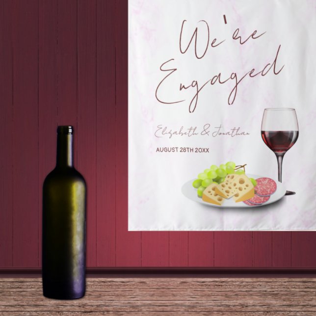 Tapete De Parede Festa de Compromisso com Vinho e Charcuteria (Criador carregado)