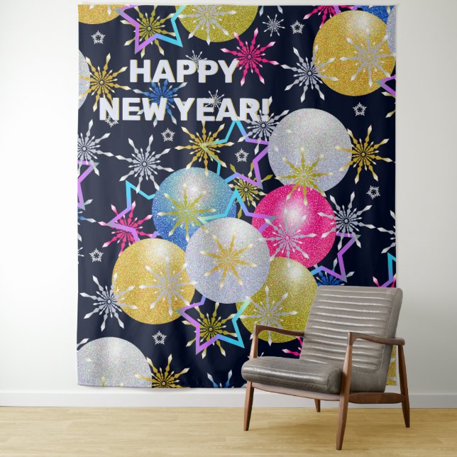 Tapete De Parede Festa de Férias de Ornamentos e Flocos de Neve (In Situ)