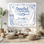 Tapete De Parede Festa de Fim de Semana da Bachelorette Cowgirl Cos<br><div class="desc">Este Sinal de Tapeçaria do Fim de Semana da Festa de solteira Costeira Funky apresenta um layout desenhado à mão com ilustrações desenhadas à mão juntamente com letra manuscrita! Você tem liberdade para criar algo único! Uma maneira excelente de decorar para o seu fim de semana de despedida de solteira!...</div>