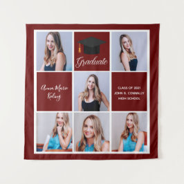 Tapete De Parede Festa de formatura de Colagem de Fotos do Formando