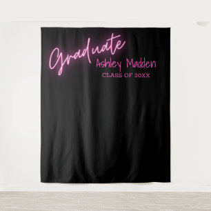 Tapete De Parede Festa de formatura de Script Neon-Pink do formando