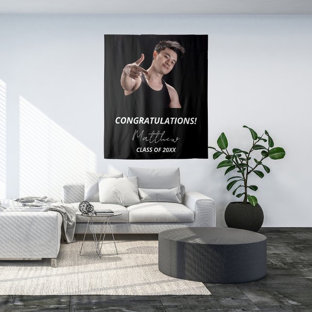 Tapete De Parede Festa de formatura foto preto e branco 2025 (Criador carregado)