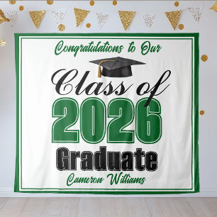 Tapete De Parede Festa de Formatura Verde Personalizada Cabine de F
