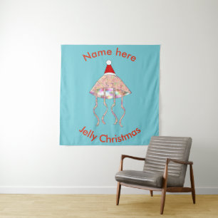 Tapete De Parede Festa de Natal - Água-vivas - Floresta Personaliz