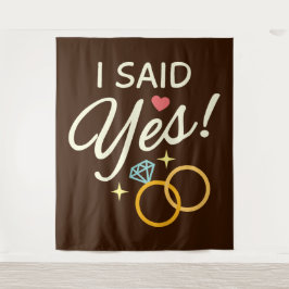 Tapete De Parede Festa de Noivado Eu Disse Sim