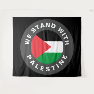 Tapete De Parede Ficamos com a bandeira da Palestina e o texto pers