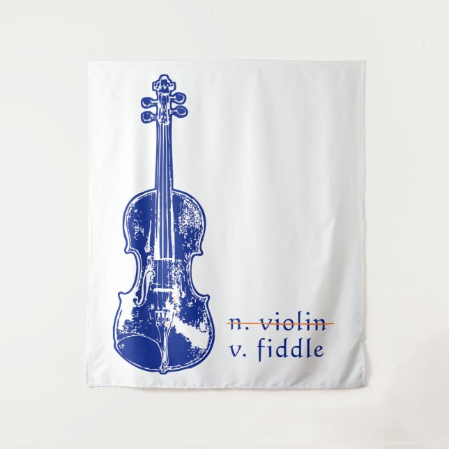 Tapete De Parede Fiddle Not Violin Bluegrass Country Music Gift (Frente)