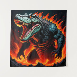 Tapete De Parede Fiery Crocodile Power