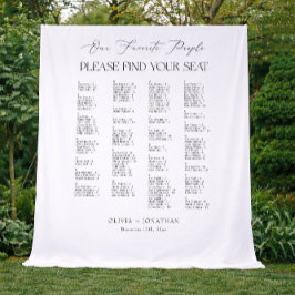 Tapete De Parede Find Your Seat Wedding Seating Chart  Fabric