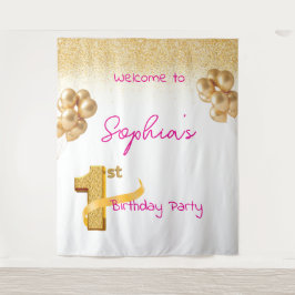 Tapete De Parede First Birthday Tapestry