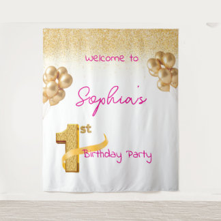 Tapete De Parede First Birthday Tapestry