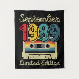 Tapete De Parede Fita Cassete Vintage Julho 1989 Aniversário de 32 