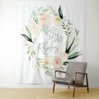 Fita para chá de noiva floral em aquarela rosa e v
