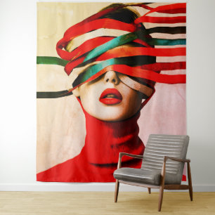 Tapete De Parede Fita Surrealista Modernista Minimalista Mulher de