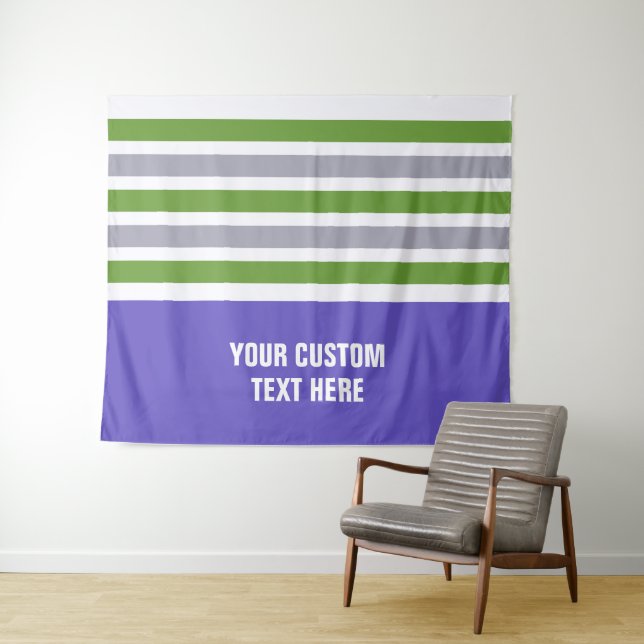 Tapete De Parede Fitas de texto personalizadas com padrão de distri (In Situ (Horizontal))