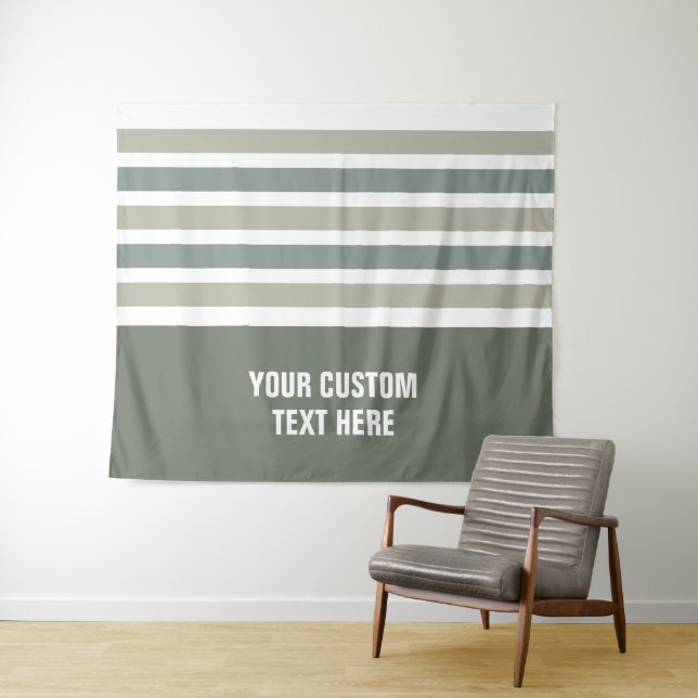 Tapete De Parede Fitas de texto personalizadas com padrão de distri (In Situ (Horizontal))