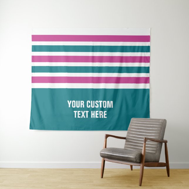 Tapete De Parede Fitas de texto personalizadas com padrão de distri (In Situ (Horizontal))