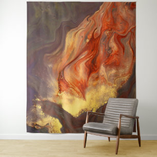 Tapete De Parede *~* Flame Laranja-Amarelo-Abstrato
