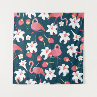 Tapete De Parede Flamingo Lily: Design Tropical Vintage.