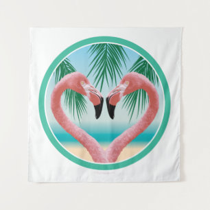 Tapete De Parede Flamingo Love (Namorados Tropical)