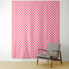 Tapete De Parede Flamingo sorbet checkerboard pattern