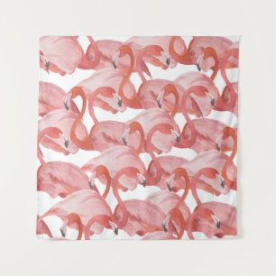 Tapete De Parede Flamingo Watercolor: Padrão Invisível