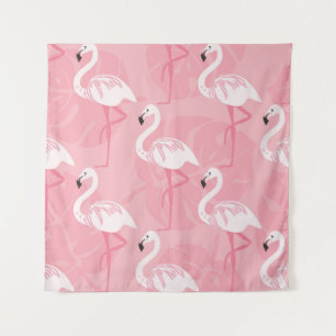 Tapete De Parede flamingos cor-de-rosa: ilustração da safra.